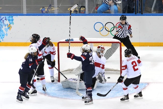 Ice Hockey - Winter Olympics Day 3 - United States v Switzerland Ice Hockey - Winter Olympics Day 3 - United States v Switzerland