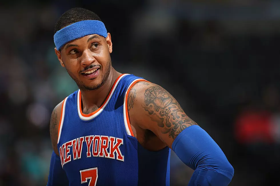 Little Boy Runs Onto Court During Game to Hug Carmelo Anthony